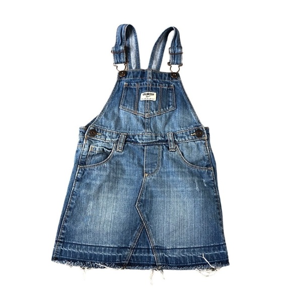 Osh Kosh Bgosh Girls Size 5 Denim Jumper Overall Dress, Spring, Classic, School - Picture 1 of 7